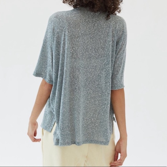 NWT Urban Outfitters XS oversized tshirt top Blue soft flowy shirt soft comfy - Picture 2 of 7